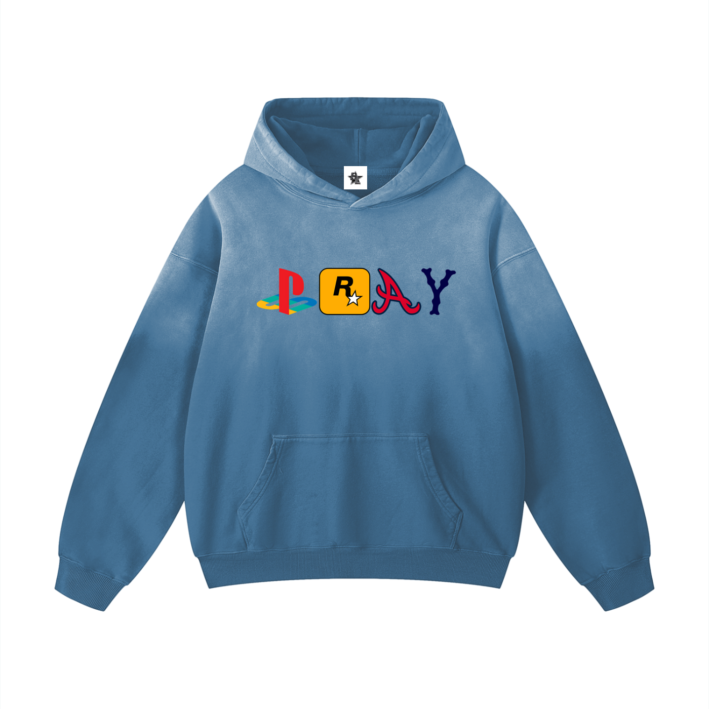 Vintage/Y2K Religious Jesus Pray Logos Oversized Hoodie