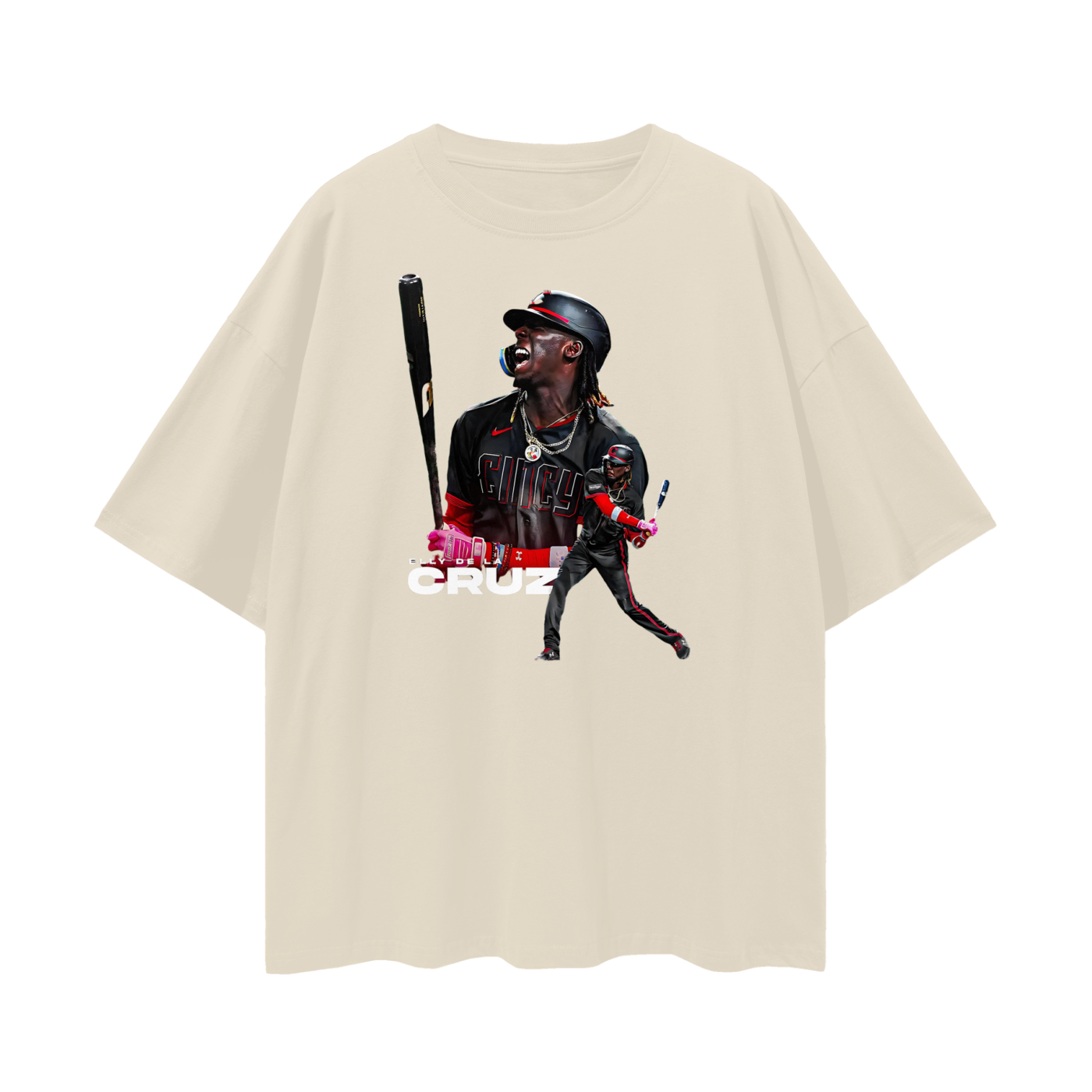 Elly De La Cruz Reds Graphic Oversized T Shirt