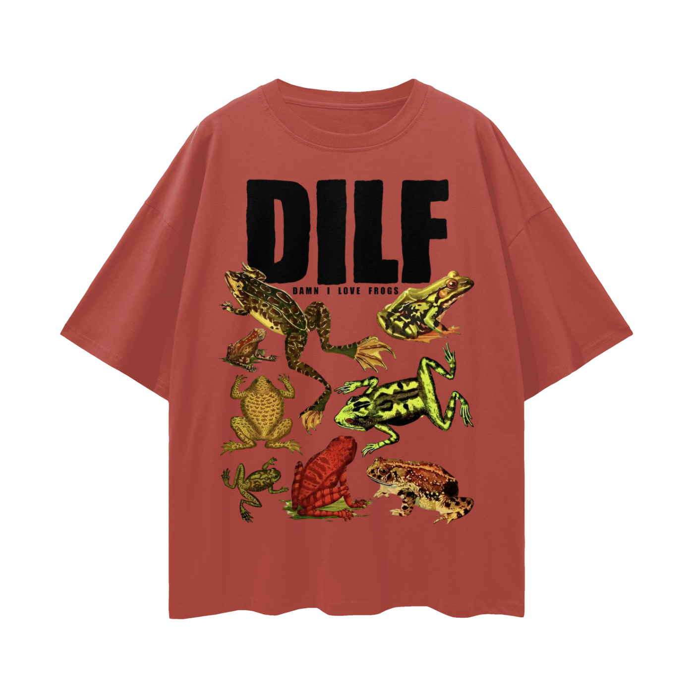Vintage/Y2K Funny DILF Damn I Love Frogs Oversized T Shirt