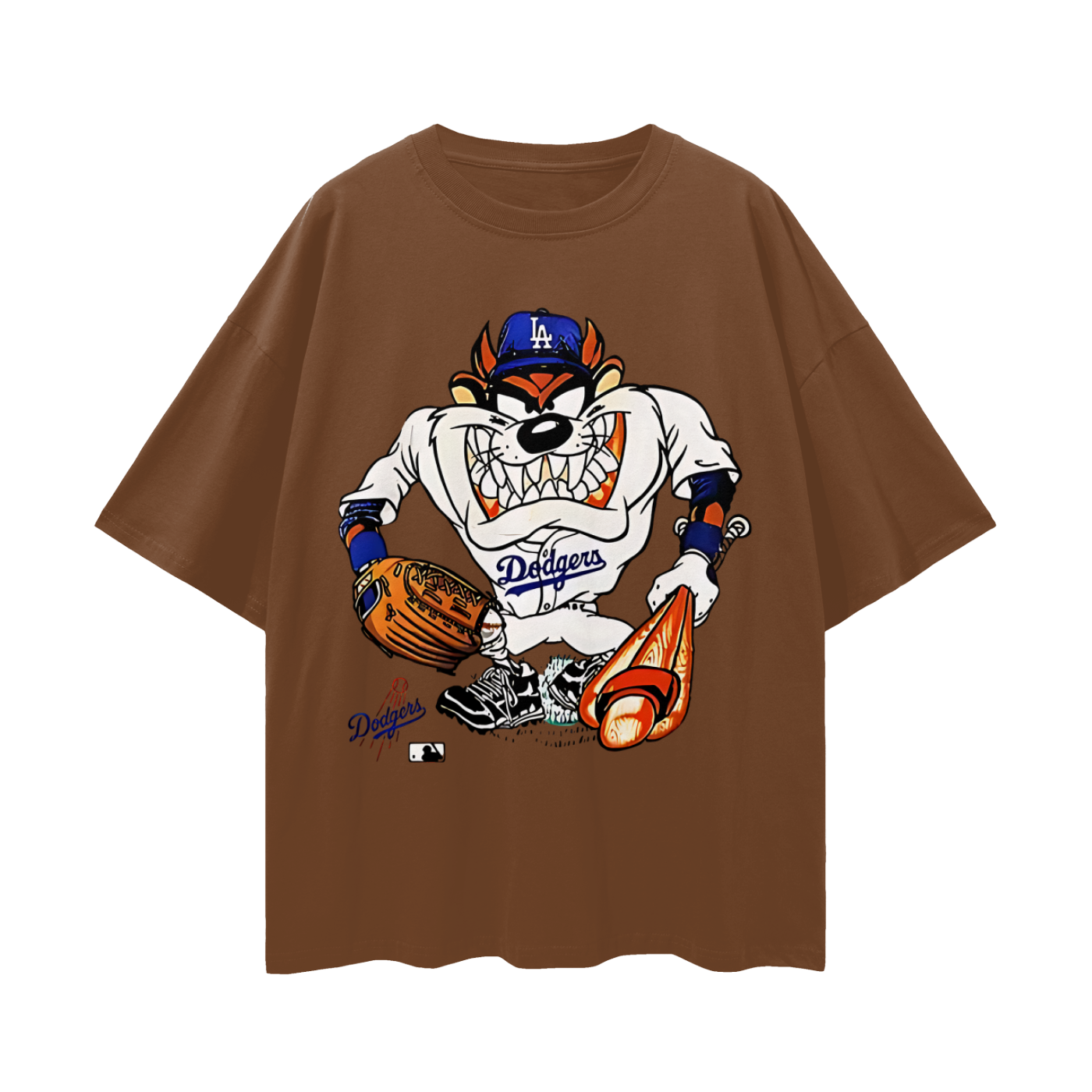 Tasmanian Devil LA Dodgers 90s Y2K Vintage Like Graphic Oversized T Shirt