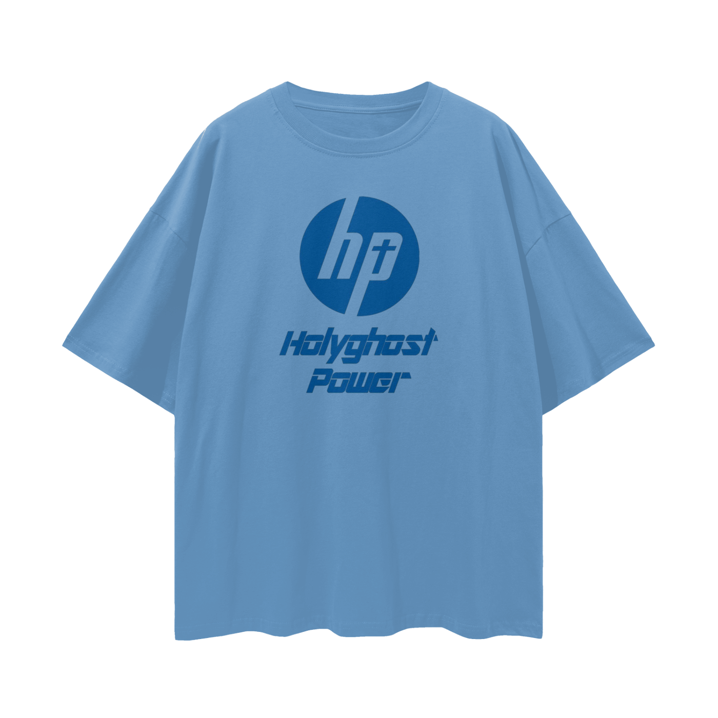 Religious Jesus Holy Power HP Logo Like Oversized T Shirt