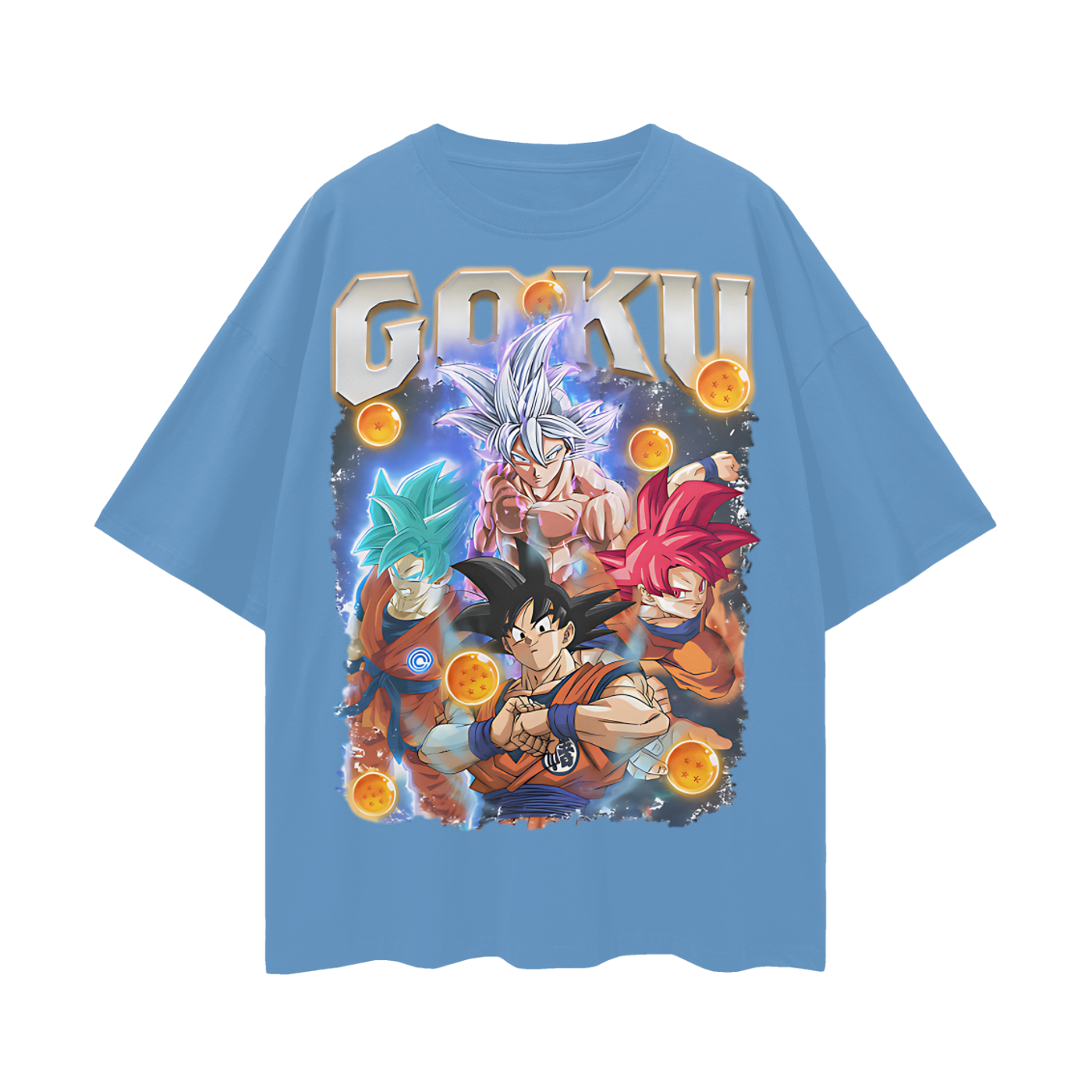 Vintage Like Goku Dragon Ball Z Graphic Oversized T Shirt
