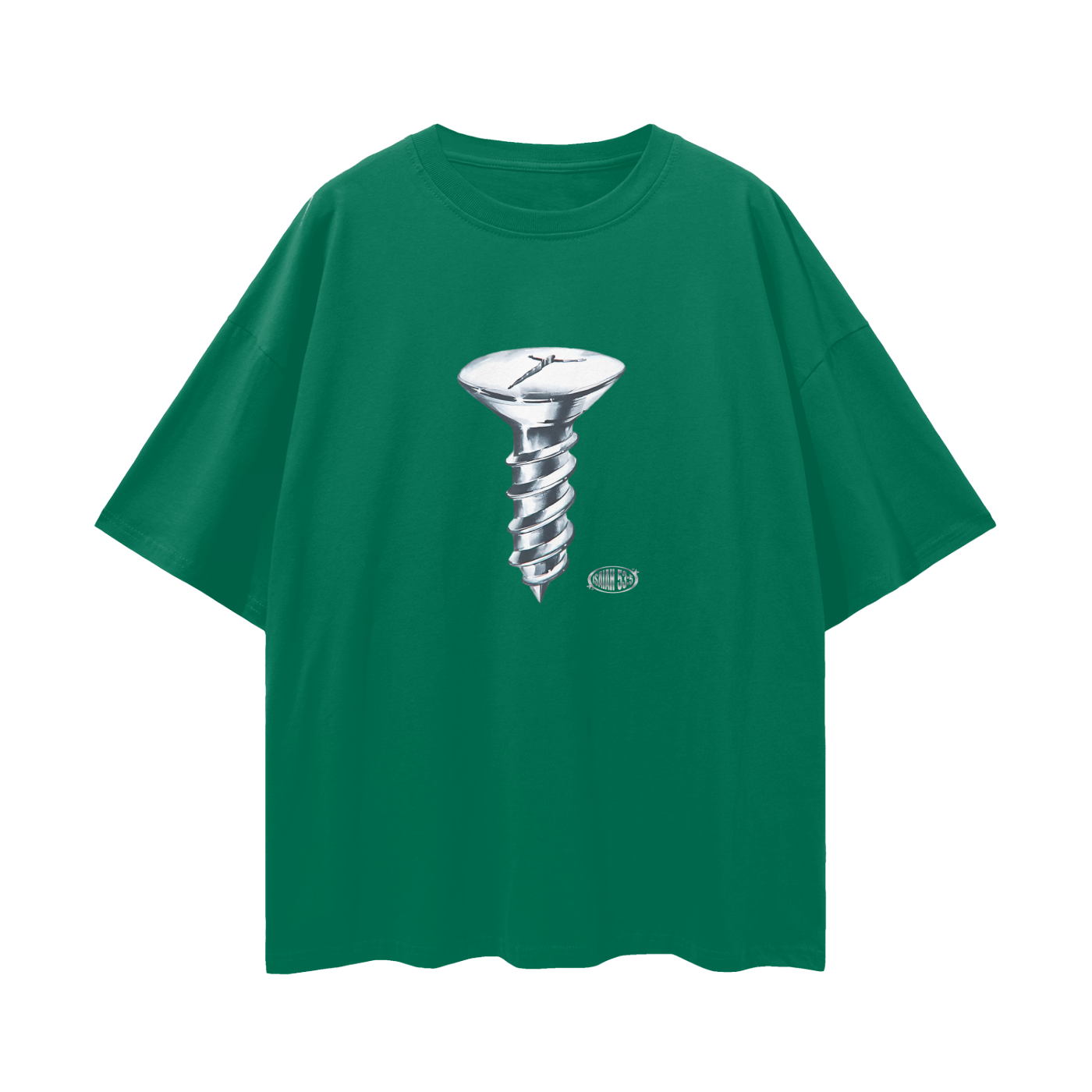 Religious Jesus Isaiah 53:5 Screw Graphic Oversized T Shirt