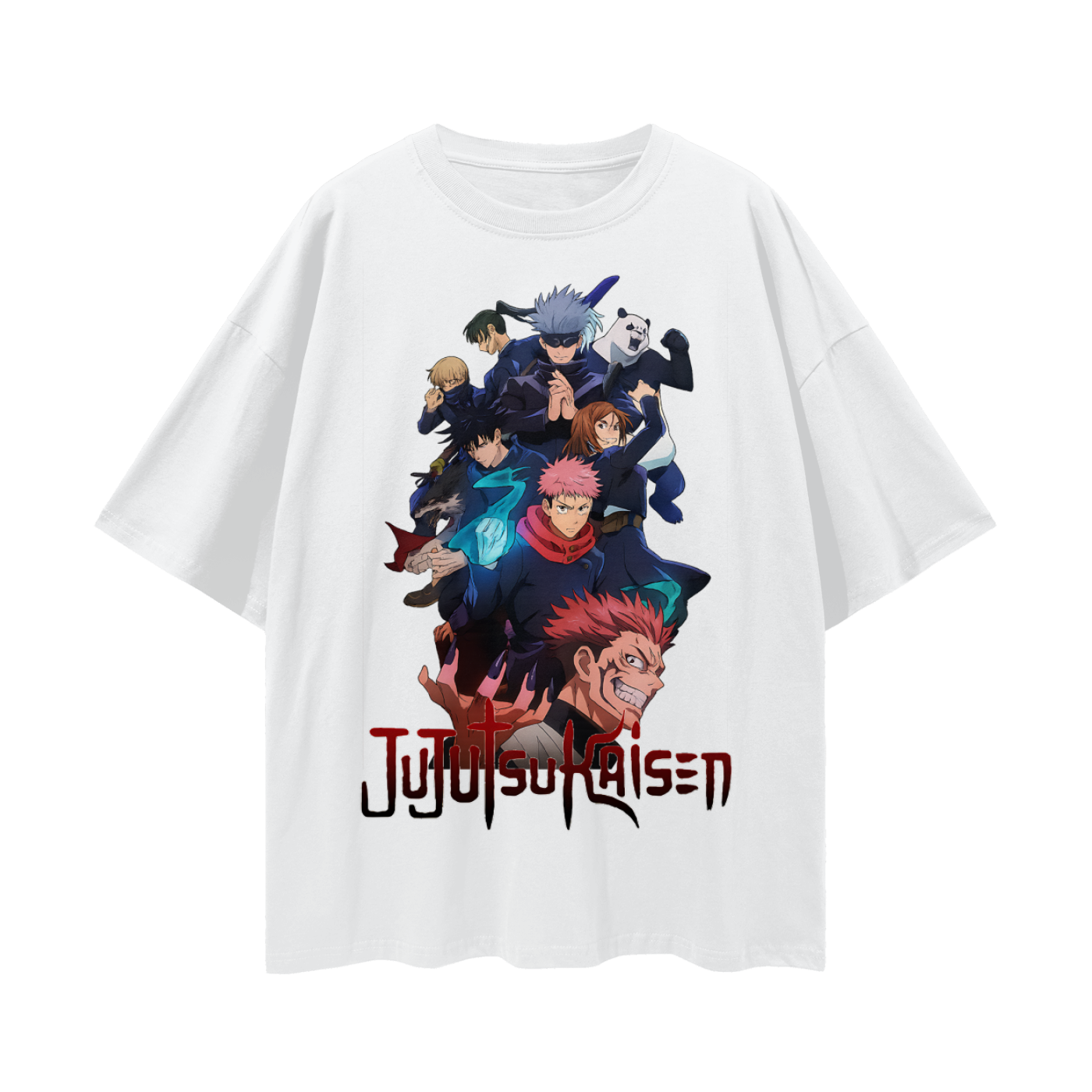 Vintage/Y2K Jujutsu Kaisen Anime Characters Oversized T Shirt
