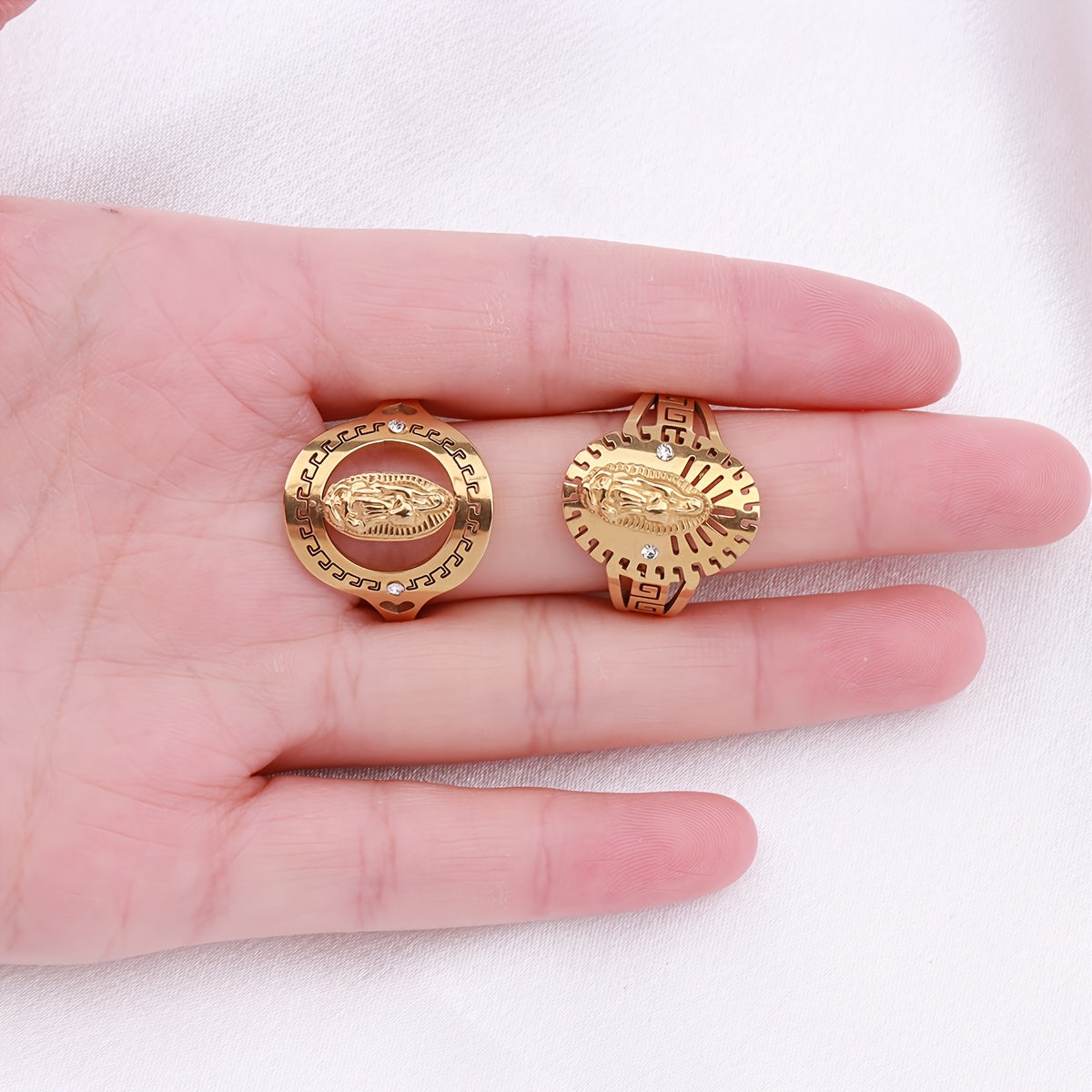 Religious Style Gold Virgin Mary Ring