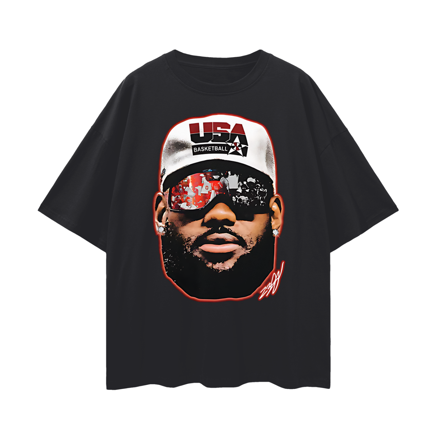 Vintage Like Lebron Big Head Graphic Oversized T Shirt