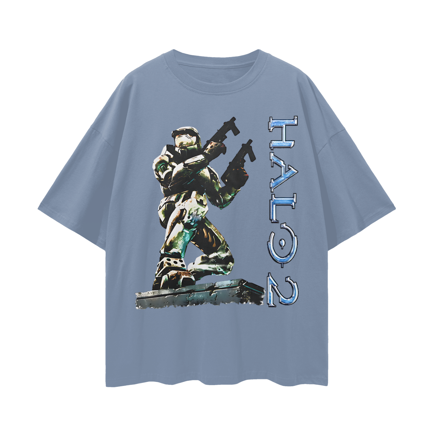 Halo 2 Video Game 90s Vintage Like Graphic Oversized T Shirt