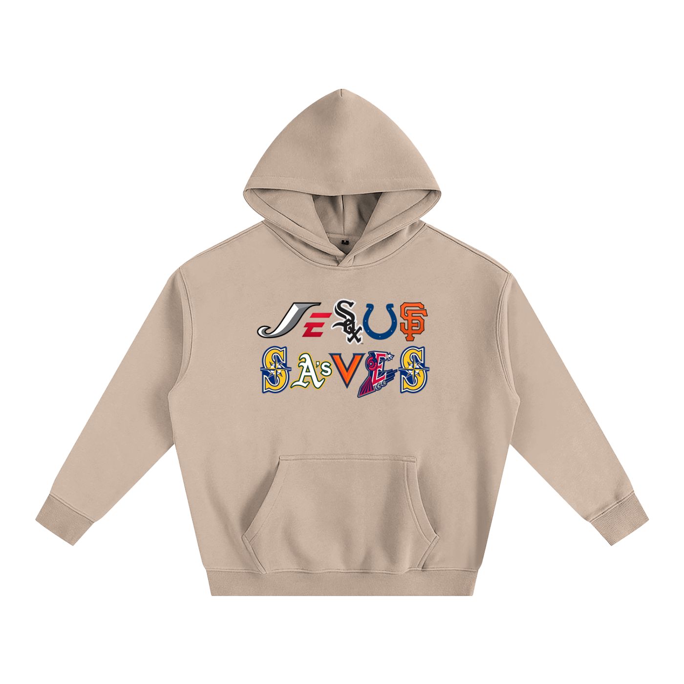 Vintage/Y2K Religious Jesus Saves Logos Oversized Hoodie