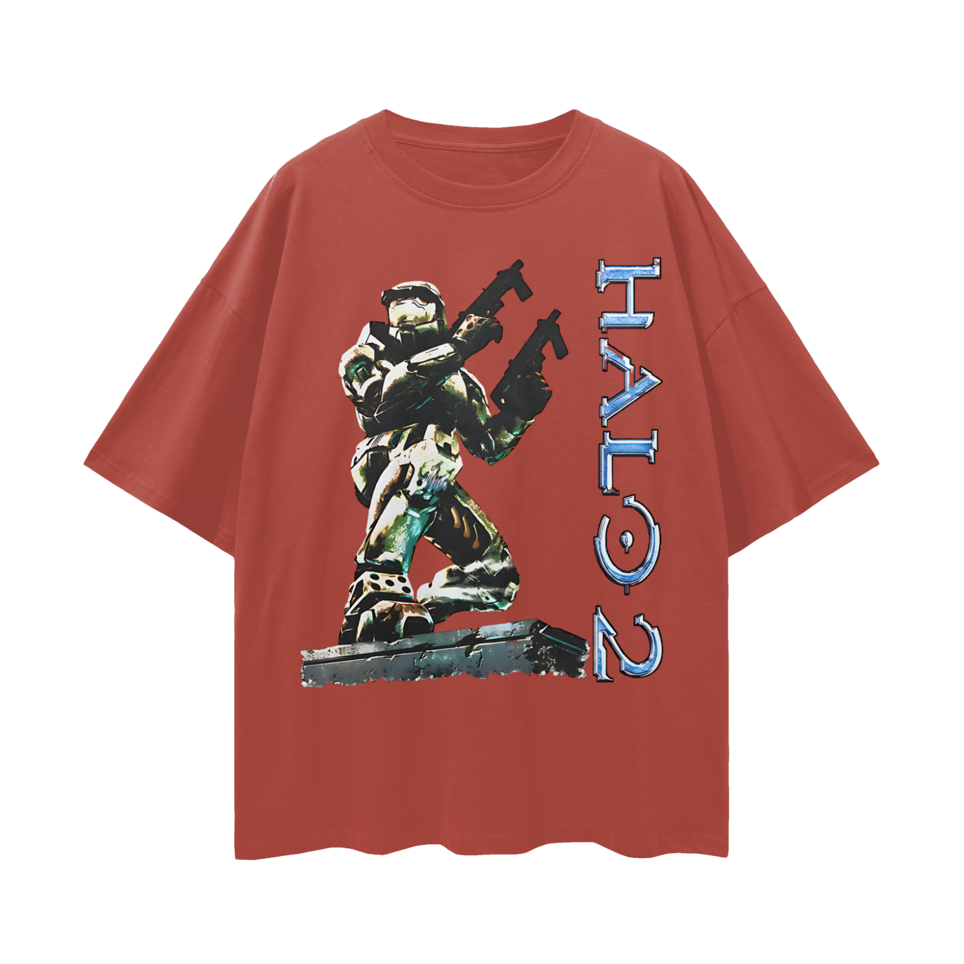 Halo 2 Video Game 90s Vintage Like Graphic Oversized T Shirt