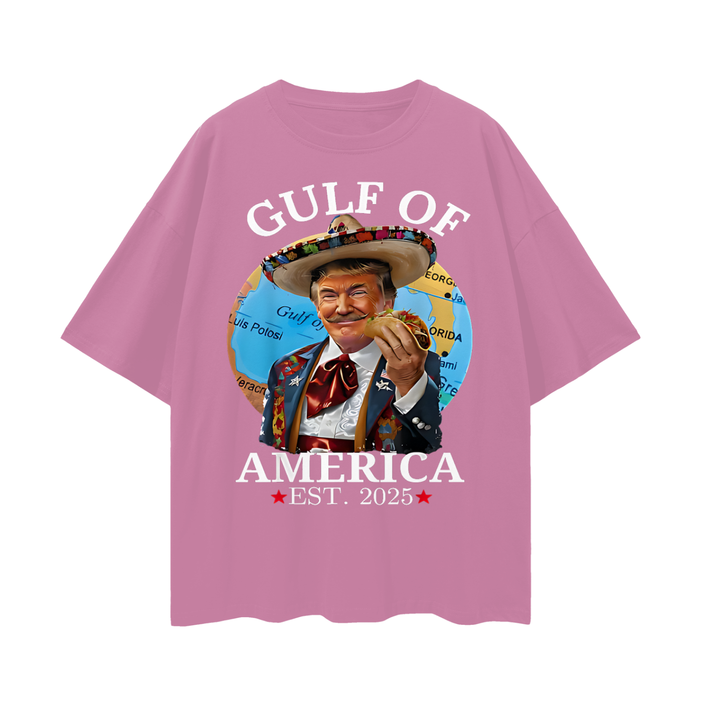 Funny Donald Trump Gulf Of America Graphic Oversized T Shirt