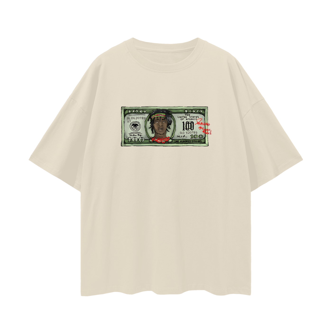 Vintage Like Chief Keef 100 Bill Oversized T Shirt