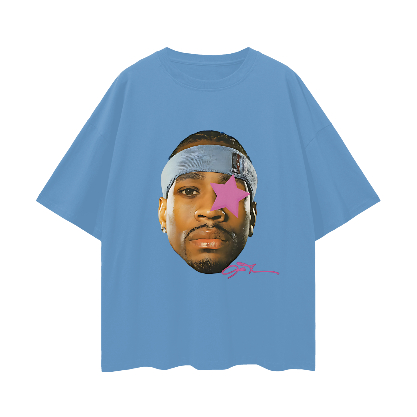 Vintage Like Allen Iverson Star Big Head Graphic Oversized T Shirt