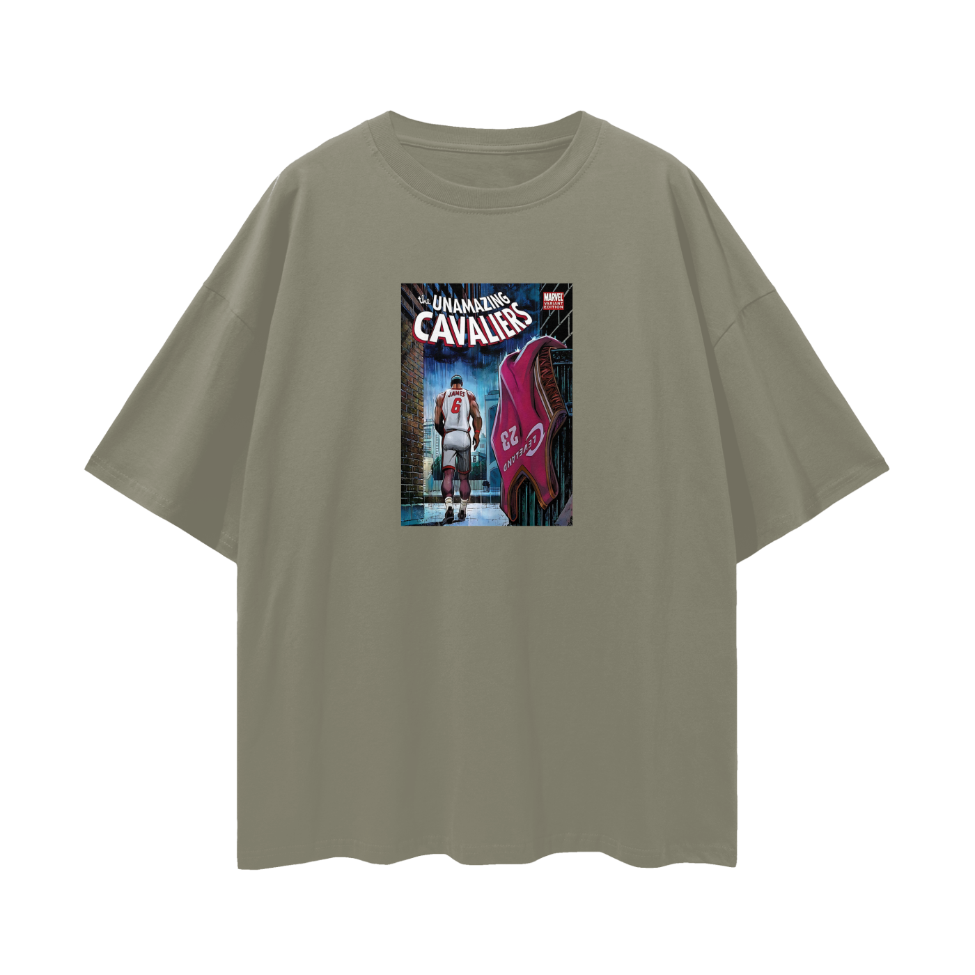 Lebron James Marvel Comic Cavaliers 90s Vintage Like Graphic Oversized T Shirt