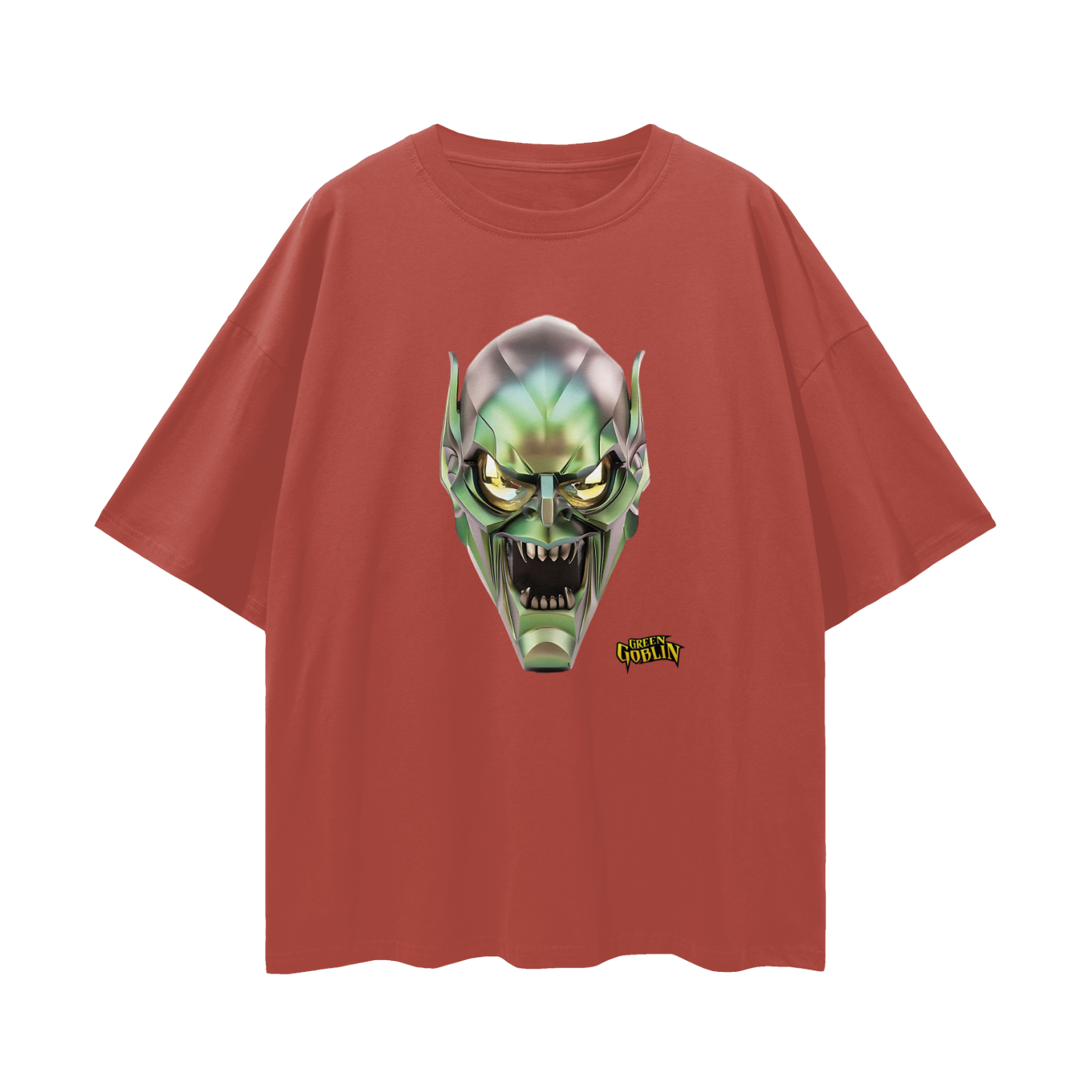 Spiderman Green Goblin Mask Vintage Like Graphic Oversized T Shirt