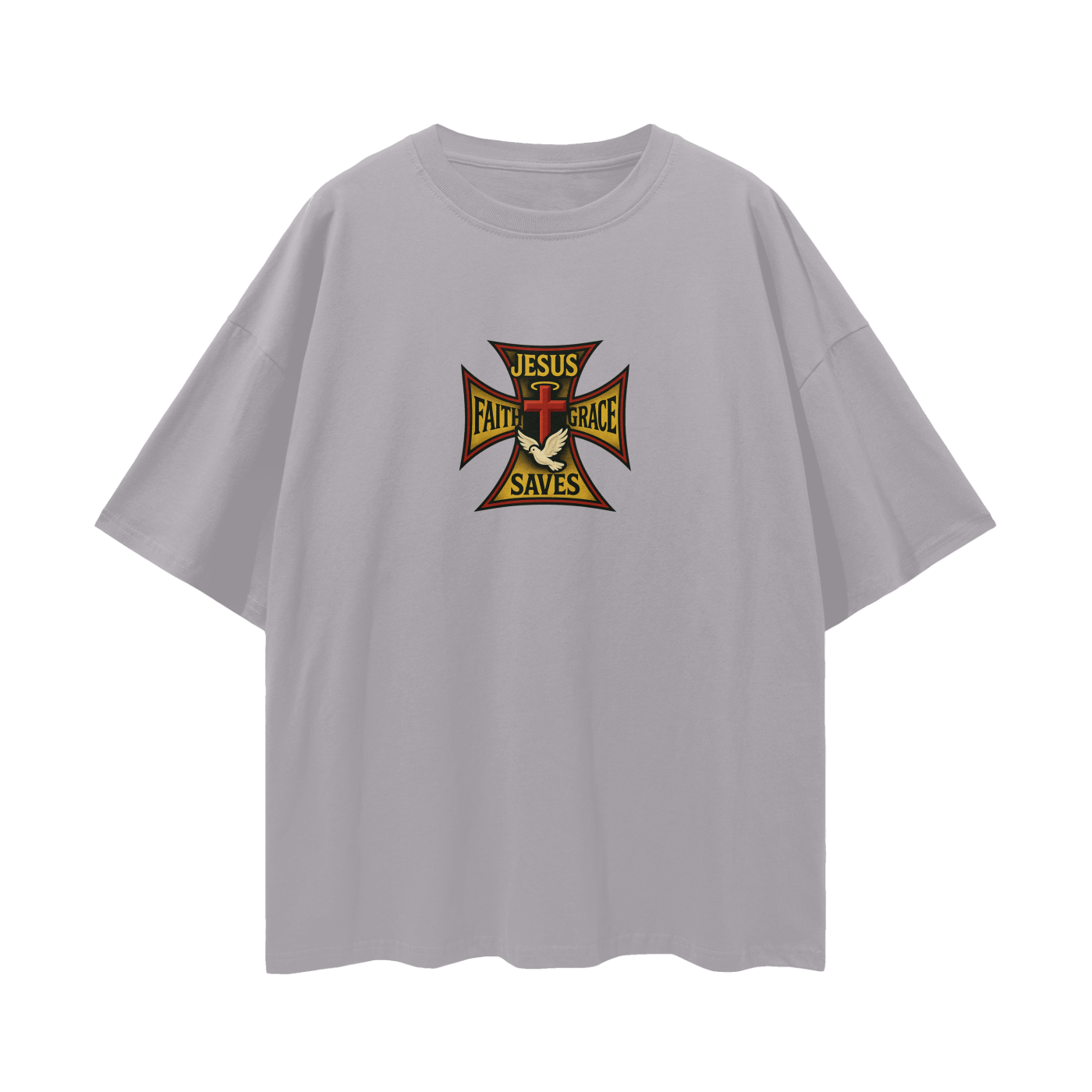 Religious Jesus Saves West Coast Choppers Like Graphic Oversized T Shirt