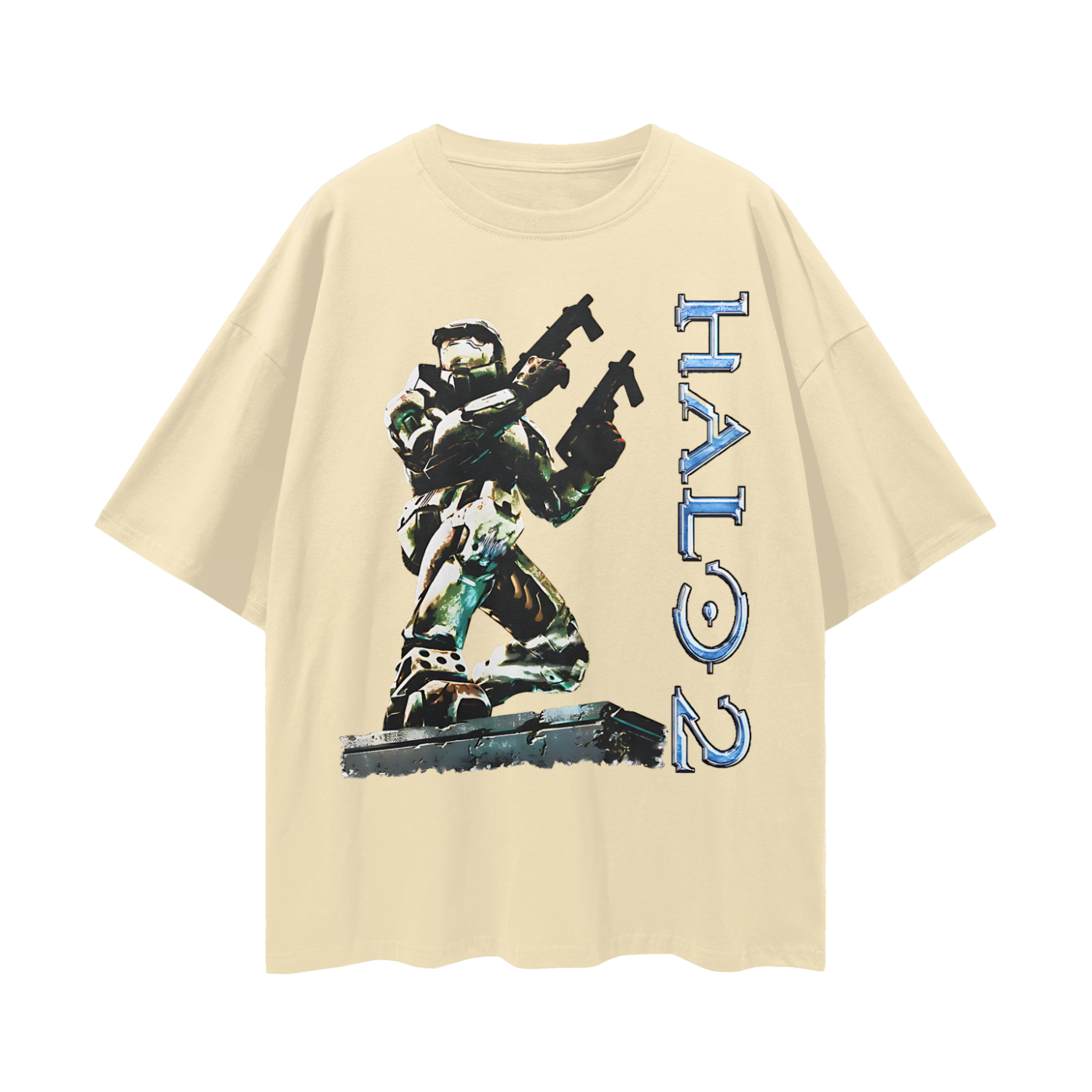 Halo 2 Video Game 90s Vintage Like Graphic Oversized T Shirt