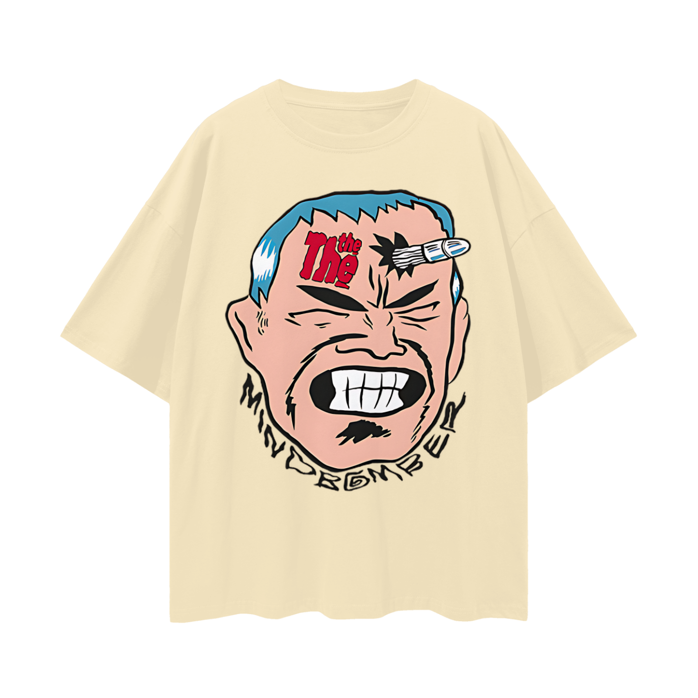 Vintage Like 80s Mind Bomber Graphic Oversized T Shirt