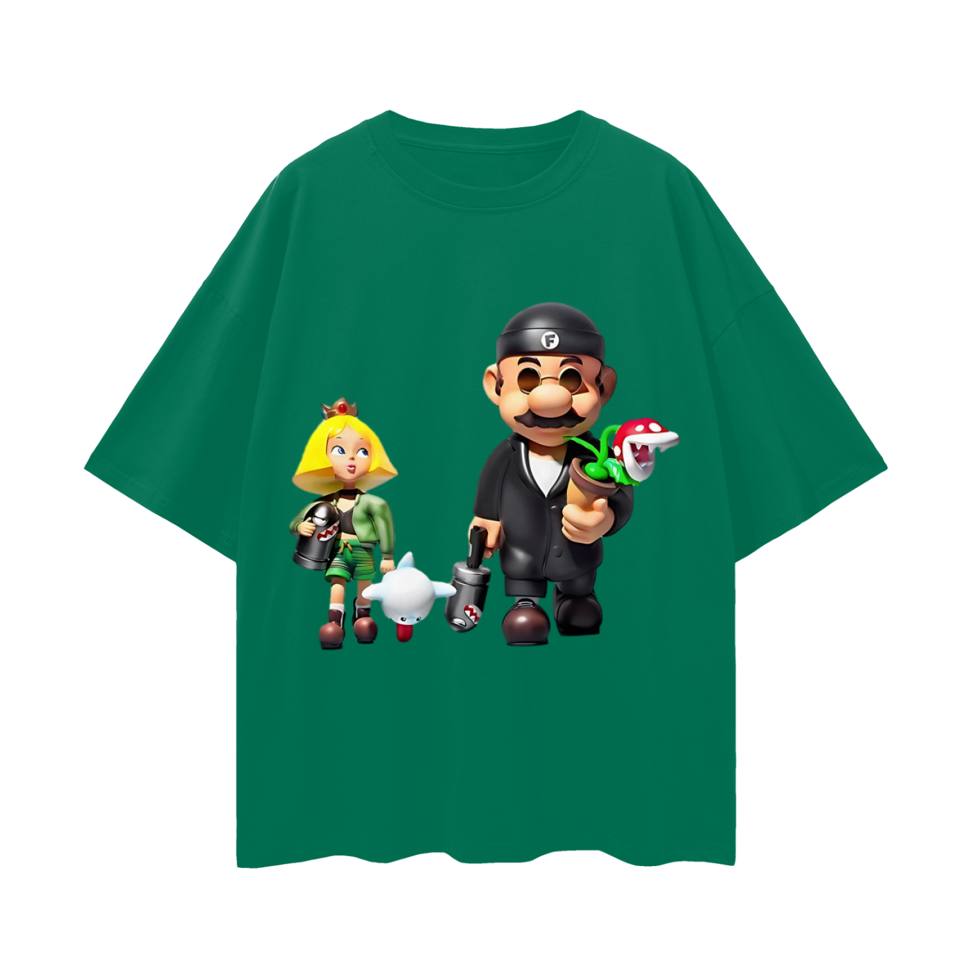 Vintage Like Super Mario Peach Leon Y2K Graphic Oversized T Shirt