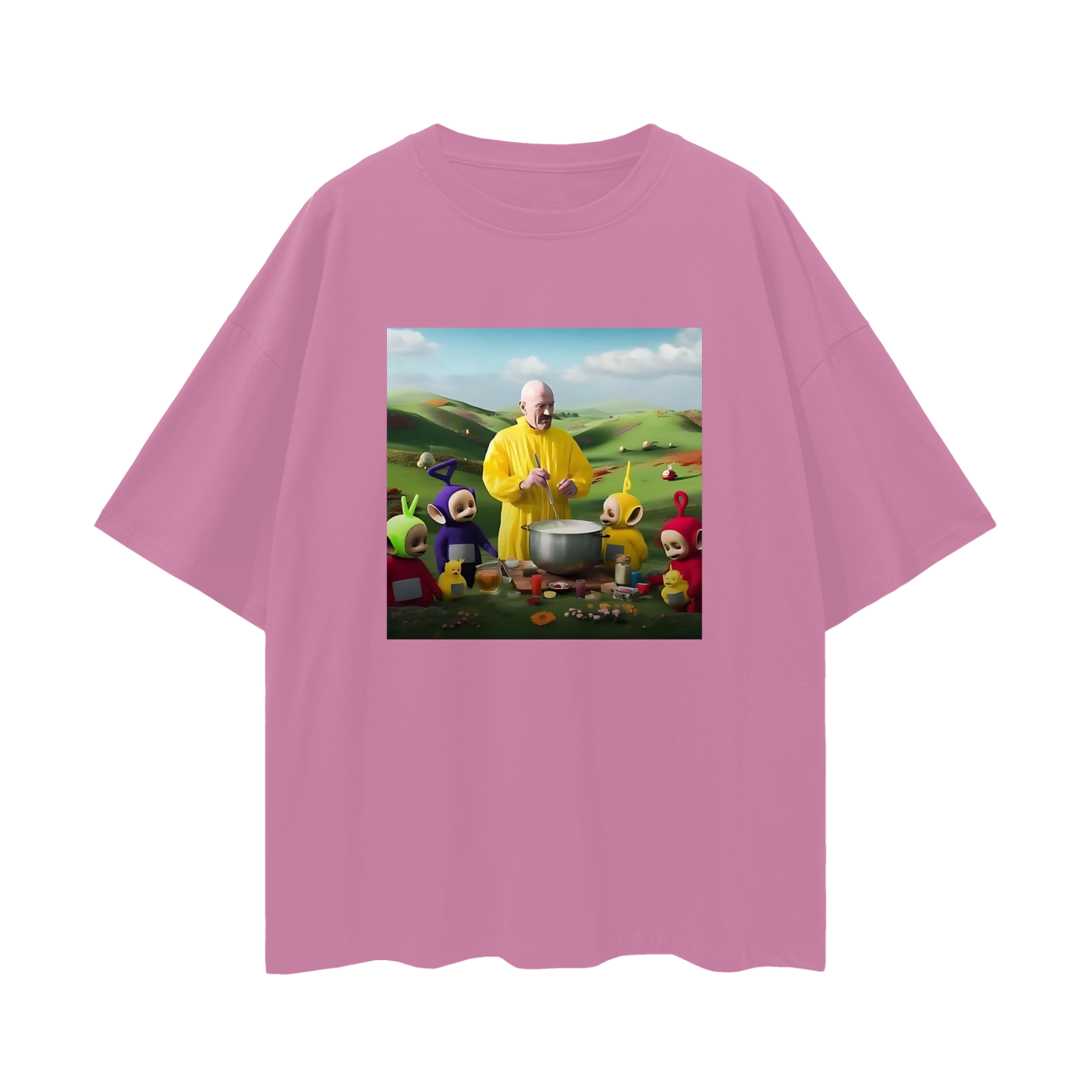 Funny Walter White Teletubbies Breaking Bad Graphic Oversized T Shirt