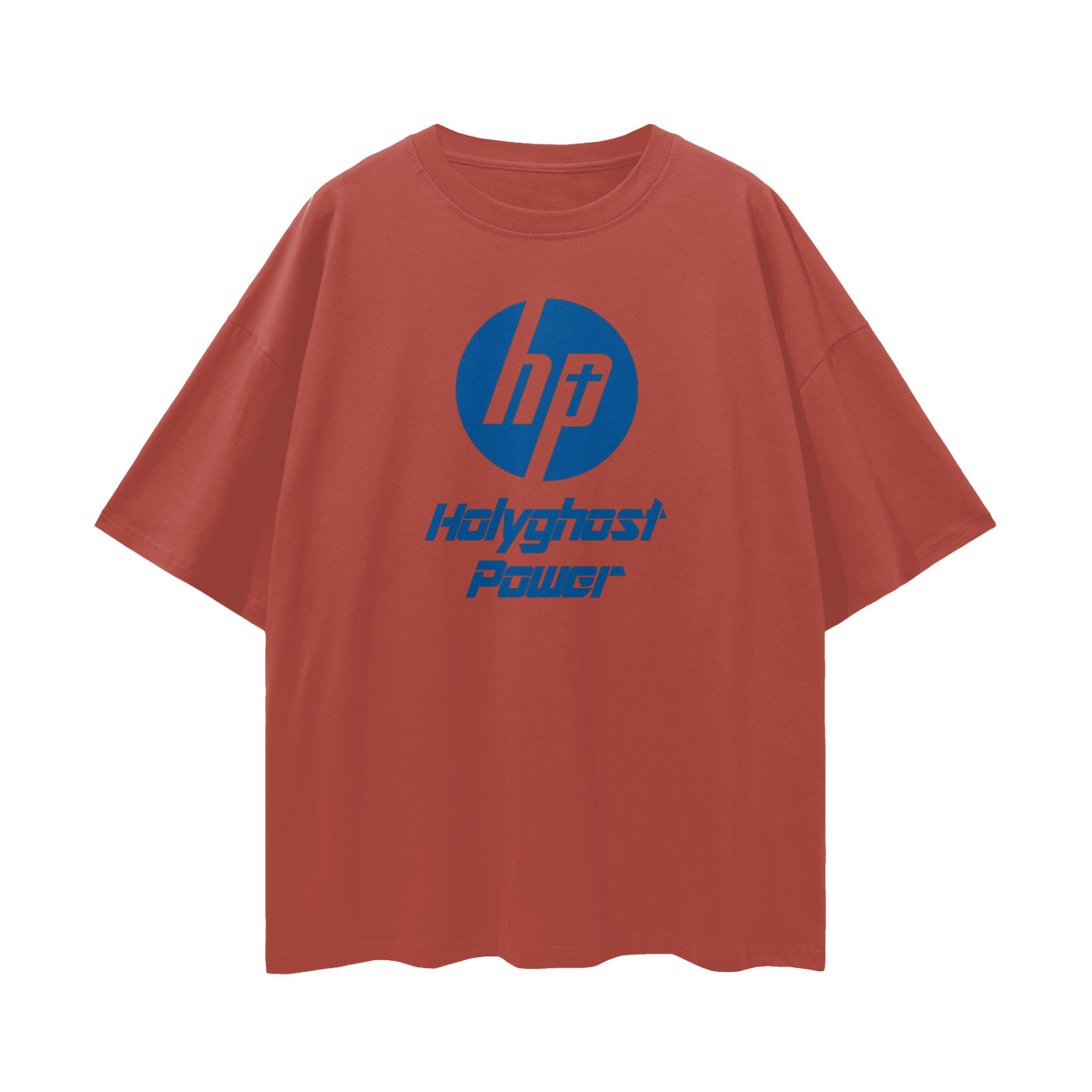 Religious Jesus Holy Power HP Logo Like Oversized T Shirt