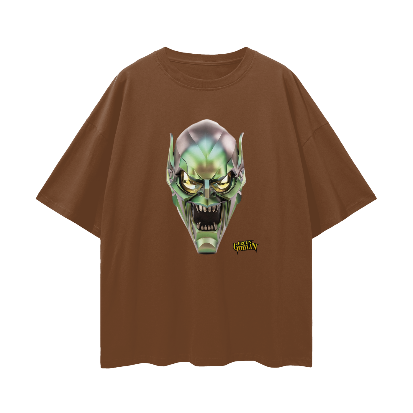 Spiderman Green Goblin Mask Vintage Like Graphic Oversized T Shirt