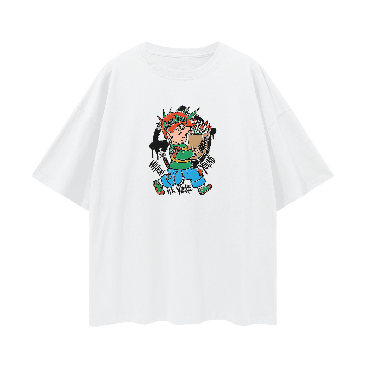 Vintage Like Green Day Band Oversized T Shirt