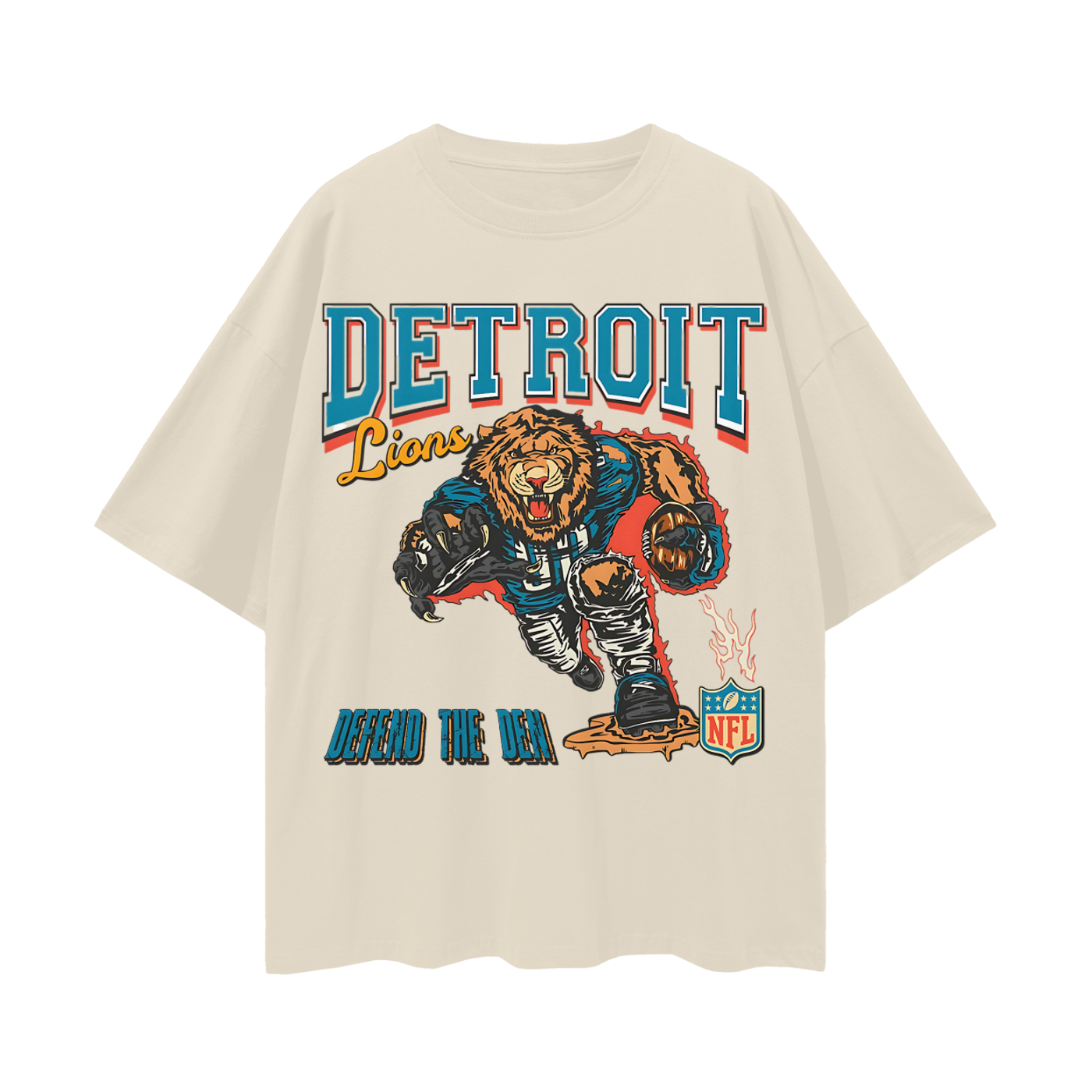 Vintage Like Detroit Lions Defend The Den Oversized T Shirt