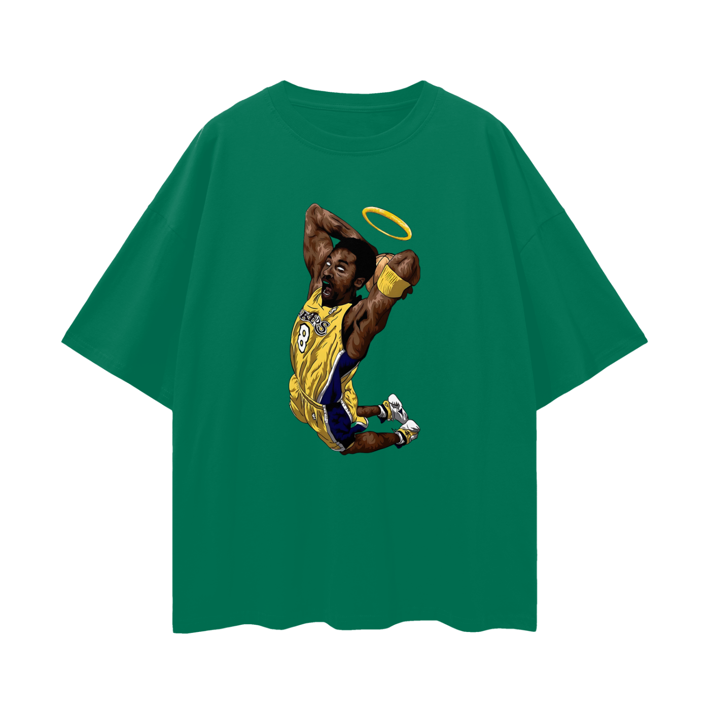 Kobe Bryant Angel Halo 90s Vintage Like Graphic Oversized T Shirt