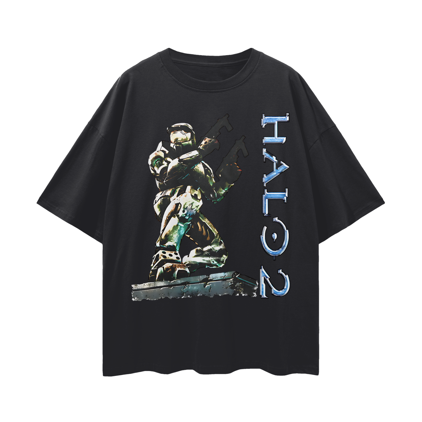 Halo 2 Video Game 90s Vintage Like Graphic Oversized T Shirt