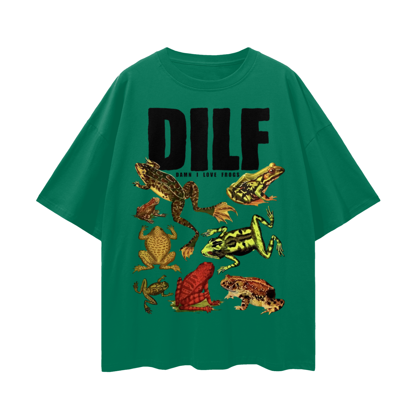 Vintage/Y2K Funny DILF Damn I Love Frogs Oversized T Shirt