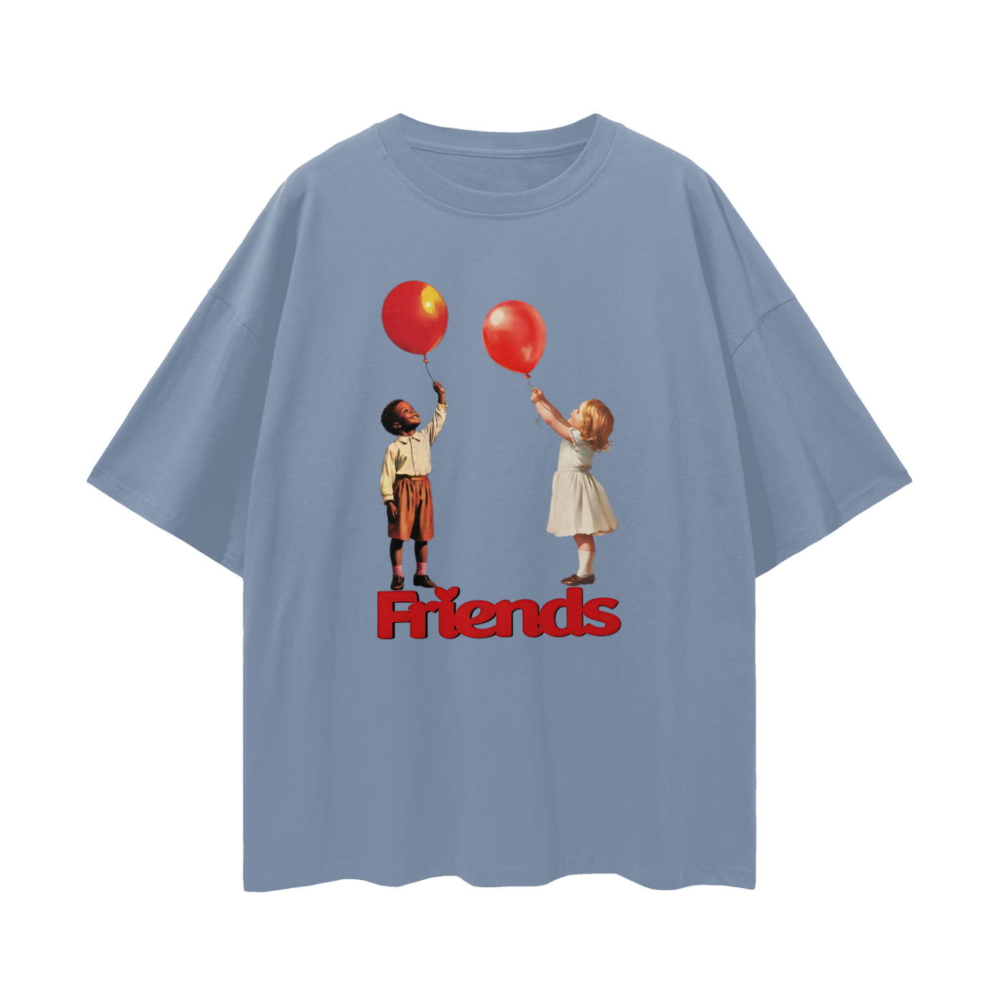 Friends Y2K Vintage Like Graphic Oversized T Shirt