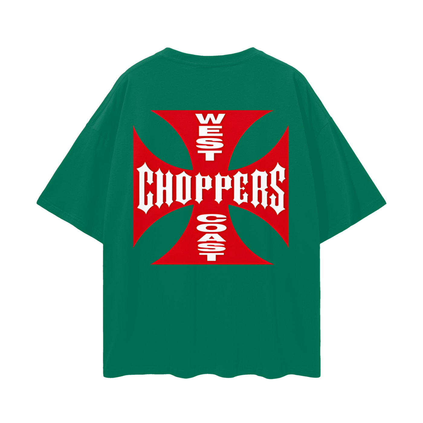Vintage Like Red West Coast Choppers Oversized T Shirt