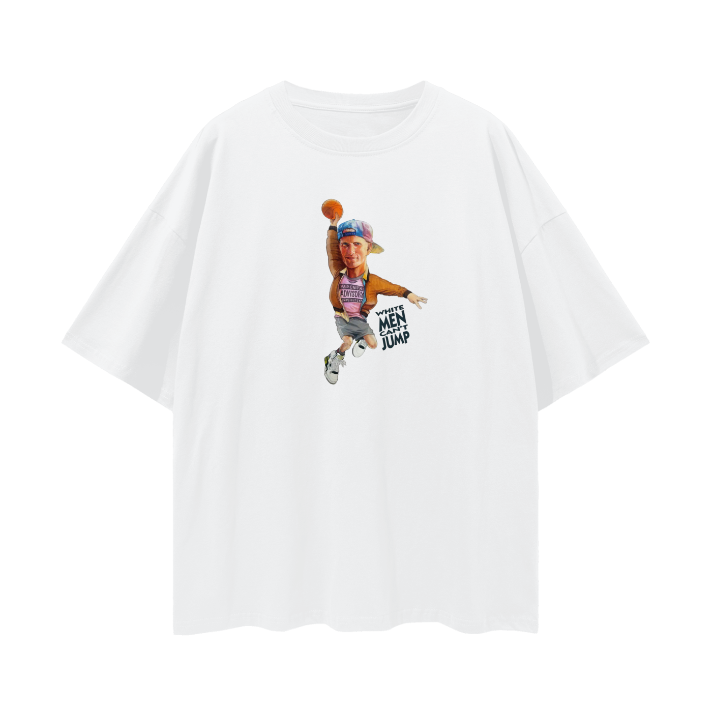 White Men Can't Jump 90s Vintage Like Graphic Oversized T Shirt