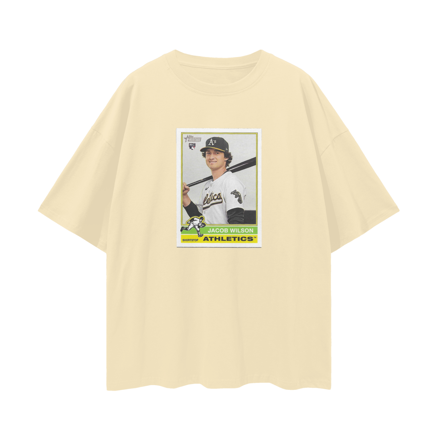 Jacob Wilson Athletics Rookie Card T Shirt Vintage Like Graphic Oversized T Shirt
