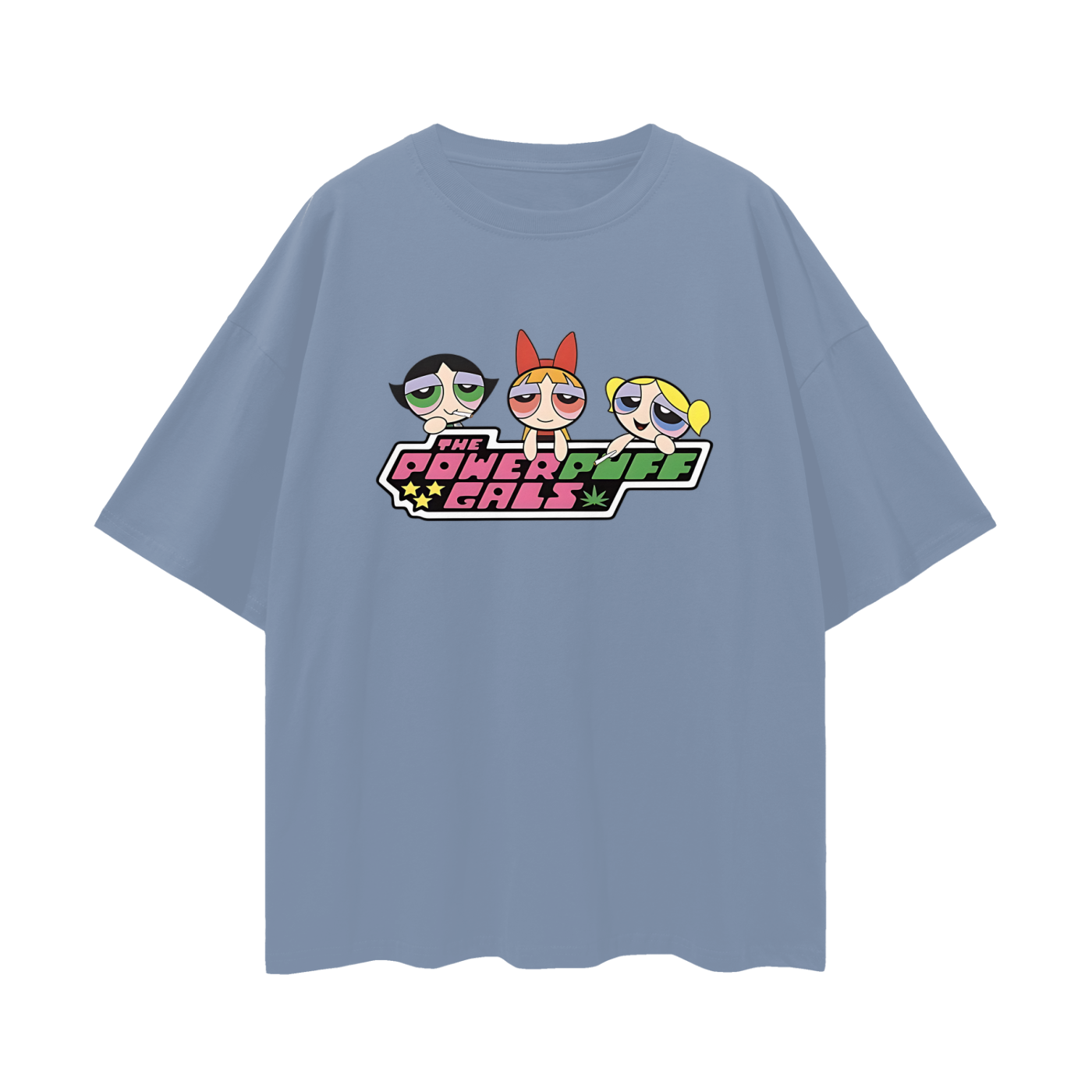 Funny Powe Puff Girls Parody Y2K Vintage Like Graphic Oversized T Shirt