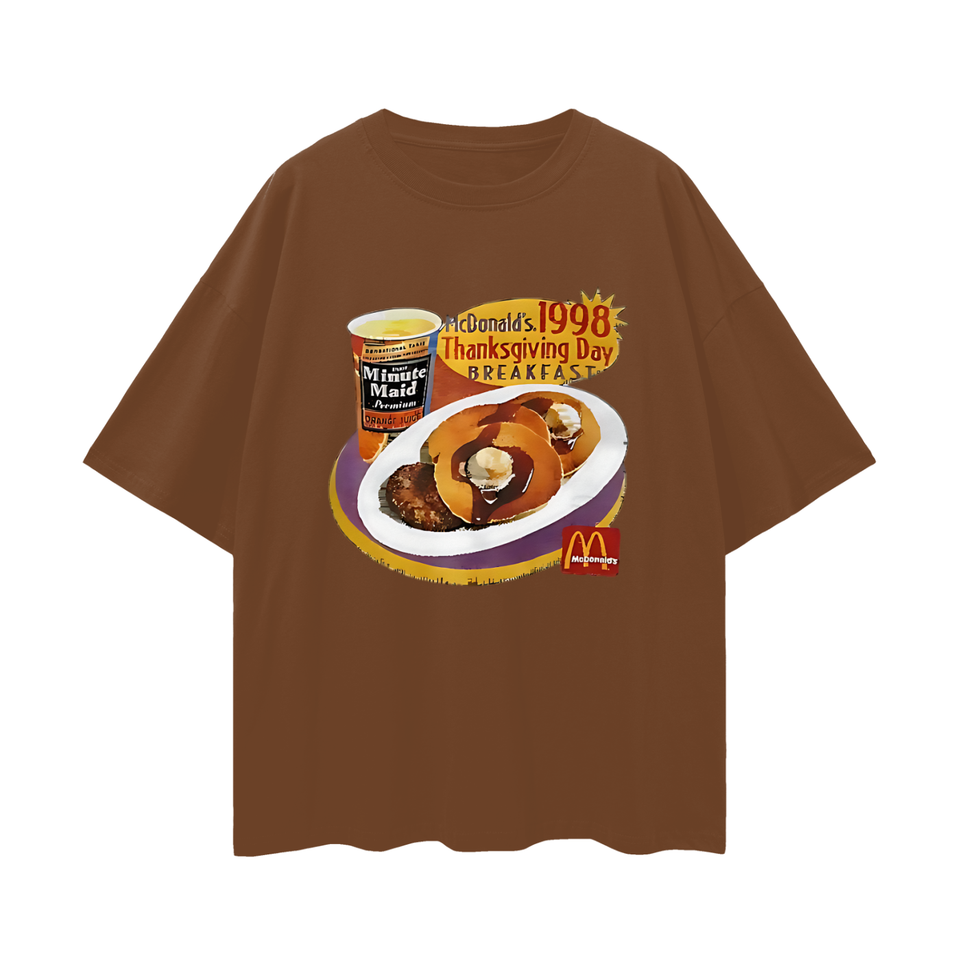 McDonalds 1998 Breakfast Deal Graphic Oversized T Shirt