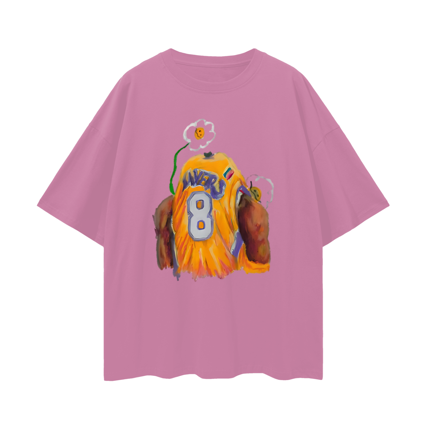 Kobe Bryant Painting 90s Y2K Vintage Like Graphic Oversized T Shirt