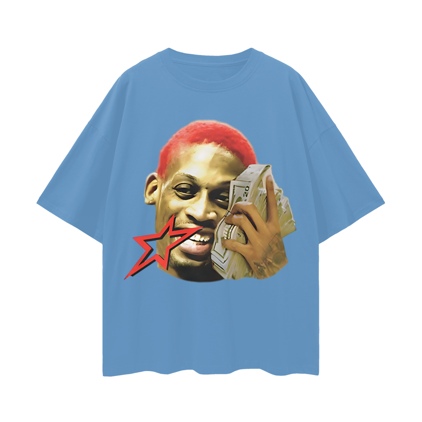 Vintage Like Dennis Rodman Money Graphic Oversized T Shirt