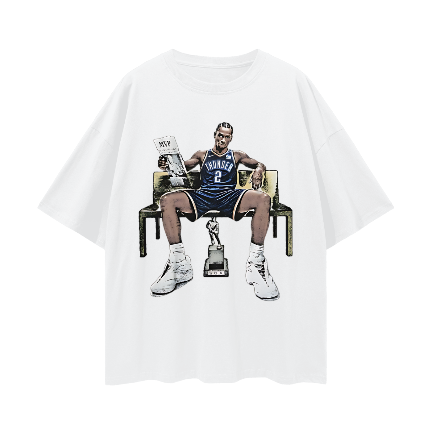 Shai Gilgeous Alexander Thunder MVP 90s Y2K Vintage Like Graphic Oversized T Shirt