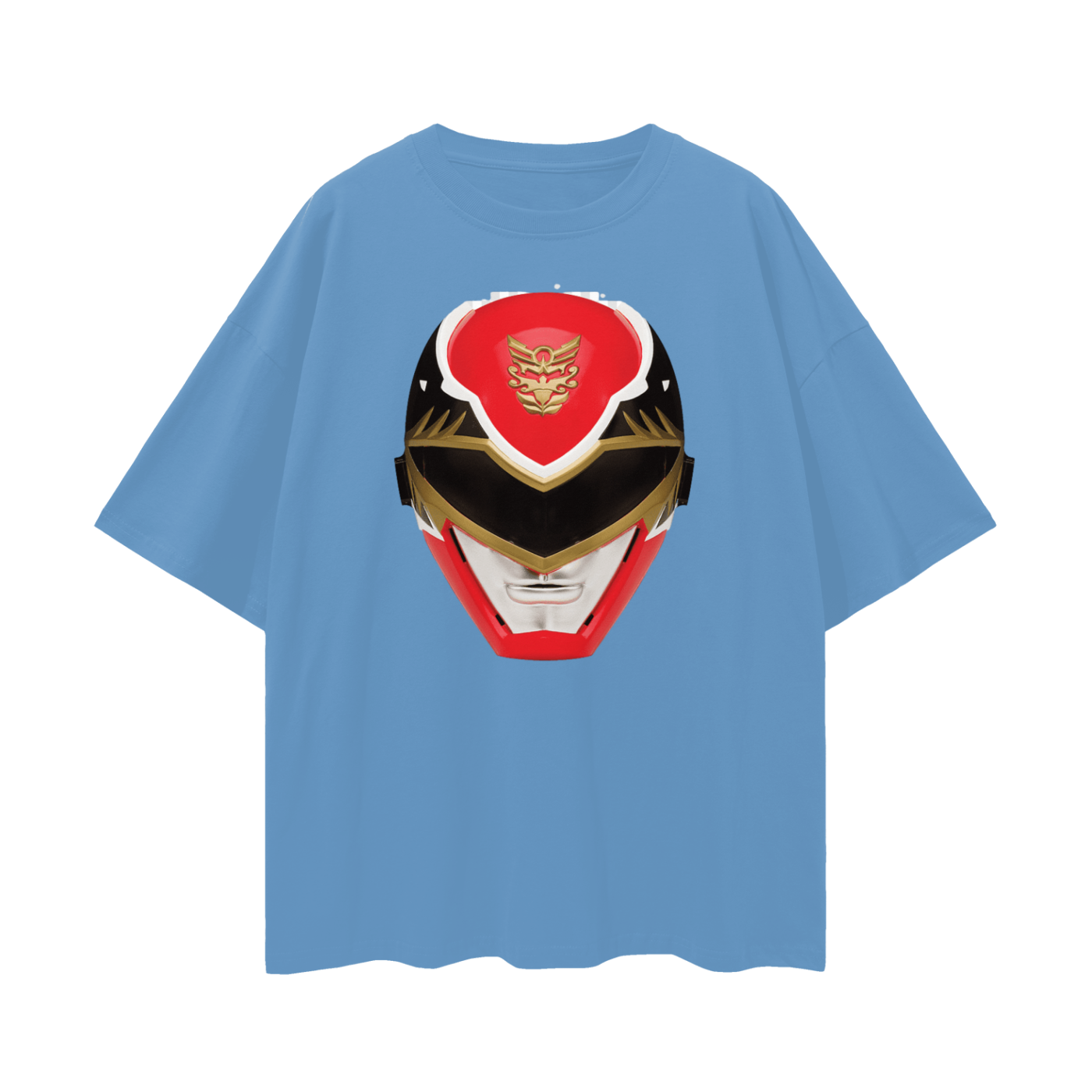 Red Power Ranger Mask Oversized T Shirt