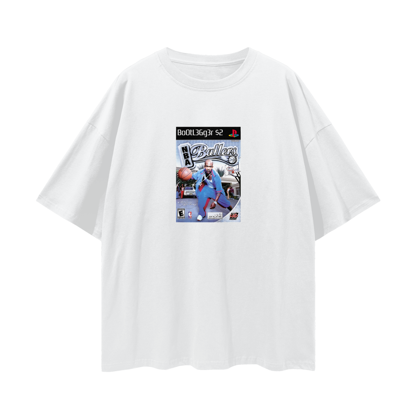 PlayStation 2 NBA Ballers PS2 Video Game Disc Tee