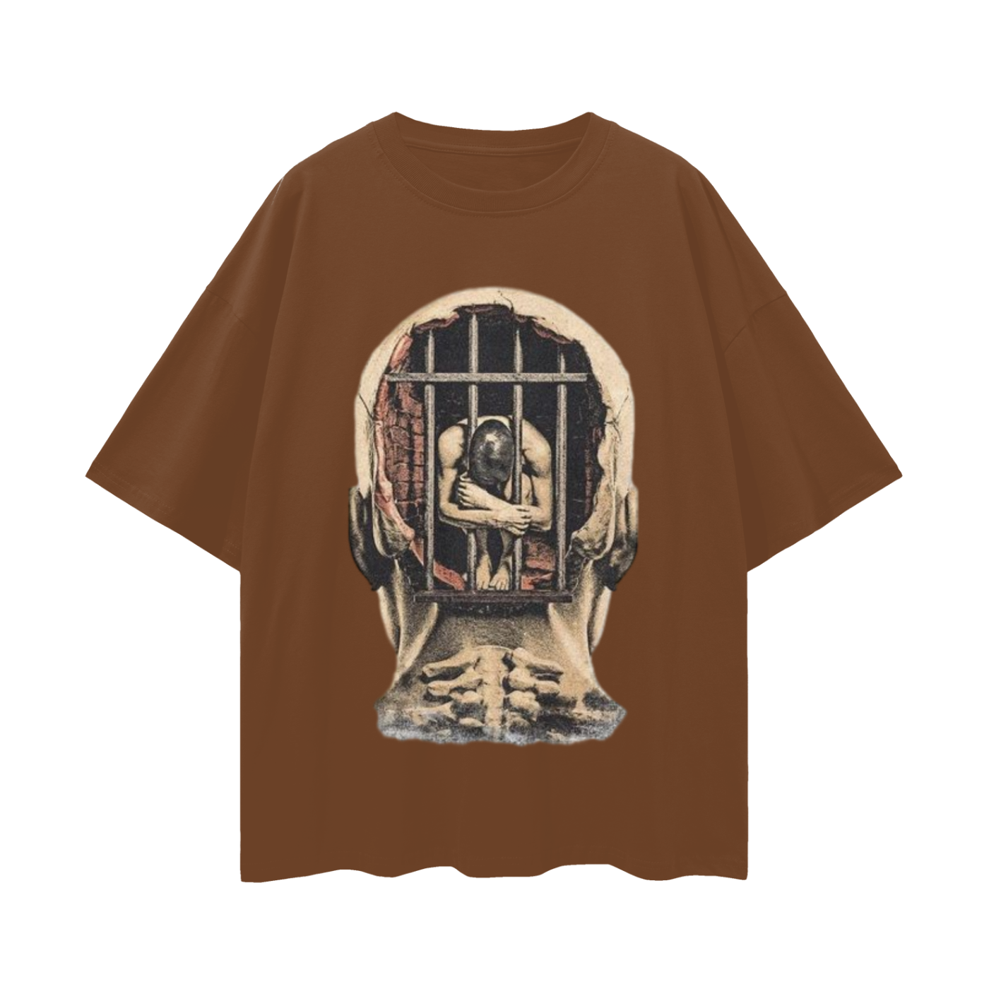 Mental Jail Cell 90s Y2K Vintage Like Graphic Oversized T Shirt