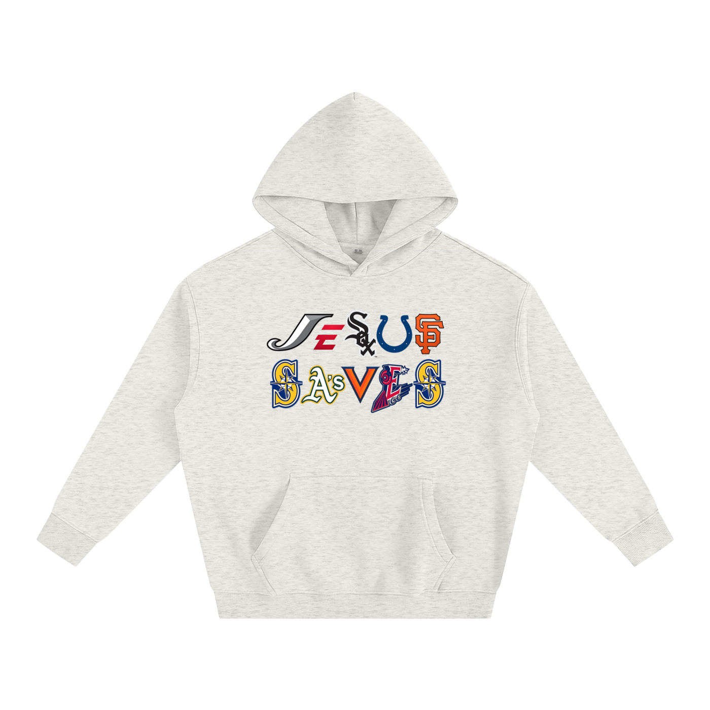 Vintage/Y2K Religious Jesus Saves Logos Oversized Hoodie