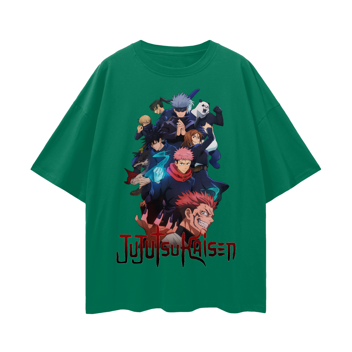 Vintage/Y2K Jujutsu Kaisen Anime Characters Oversized T Shirt
