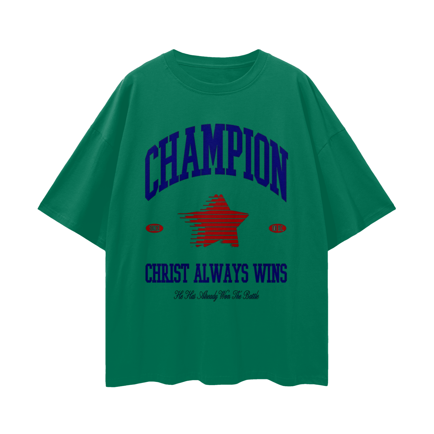 Religious Christ Always Wins 90s Y2K Vintage Like Graphic Oversized T Shirt