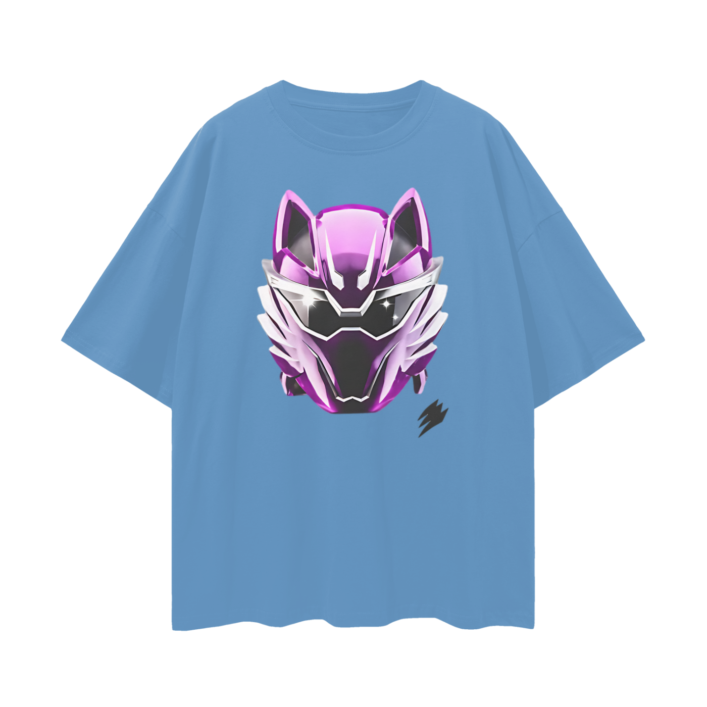 Vintage Like Jungle Fury Purple Power Rangers Mask Oversized T Shirt