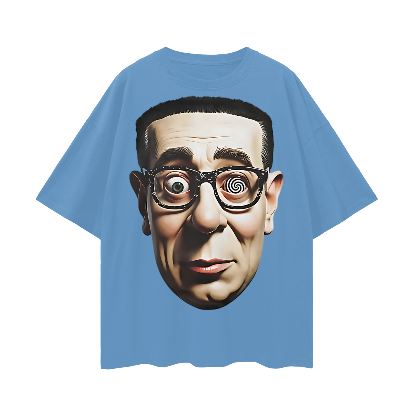 Vintage Like Big Head Old Man Graphic Oversized T Shirt