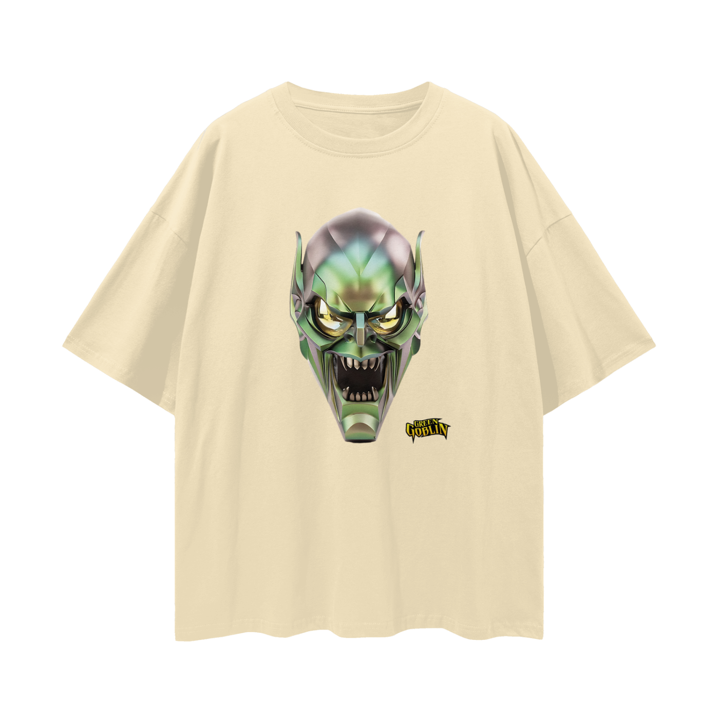 Spiderman Green Goblin Mask Vintage Like Graphic Oversized T Shirt