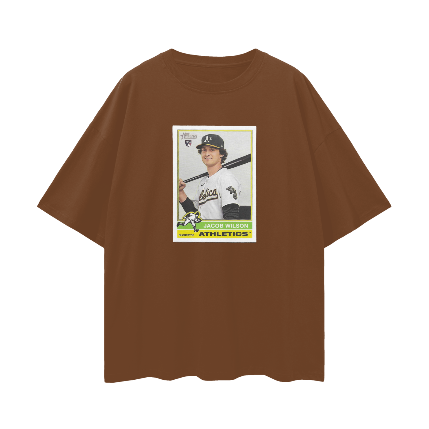 Jacob Wilson Athletics Rookie Card T Shirt Vintage Like Graphic Oversized T Shirt