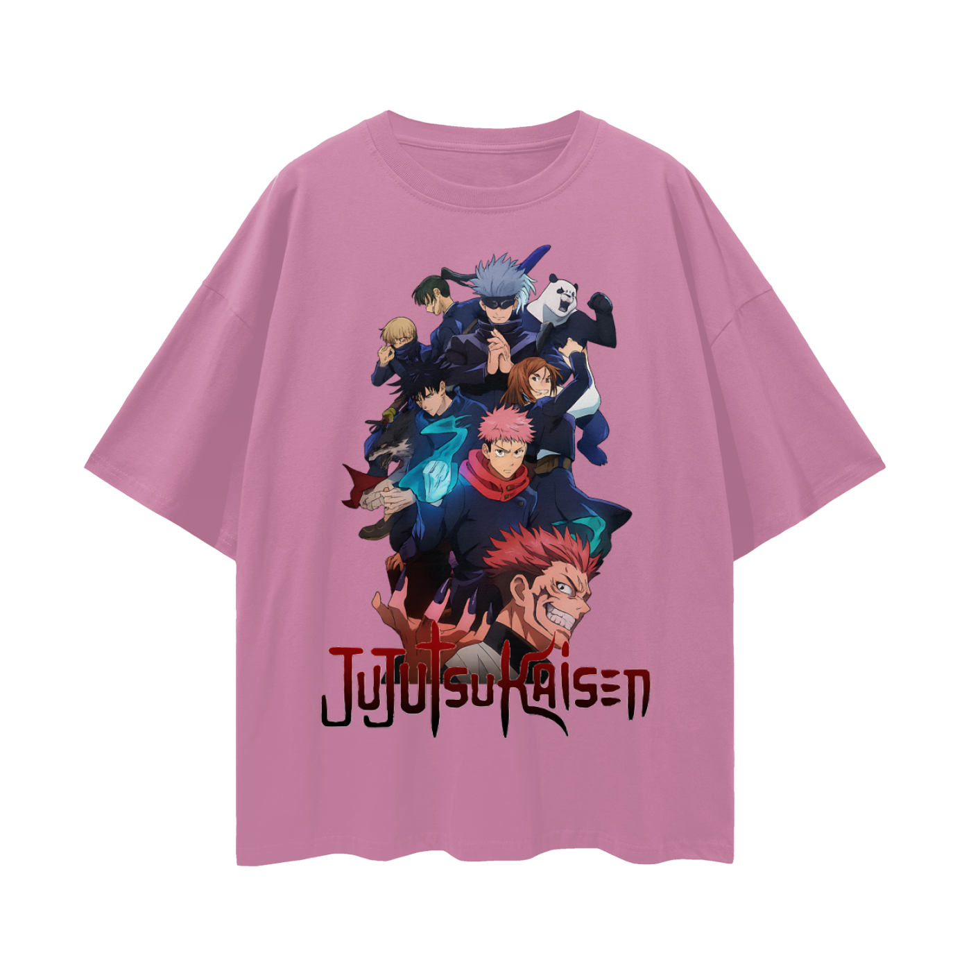 Vintage/Y2K Jujutsu Kaisen Anime Characters Oversized T Shirt